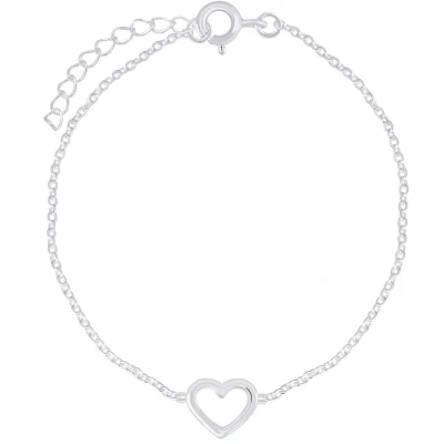 Afbeelding van JoyS Zilveren hartje armband 15 cm + 3 extension sterling zilver 925