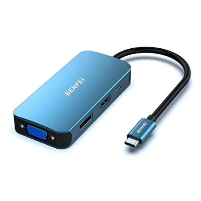 Afbeelding van BENFEI USB C naar HDMI VGA DisplayPort adapter, Type MST Hub Compatibel voor MacBook Pro 2019/2018/2017, Surface Book 2, Dell XPS 13/15 en meer