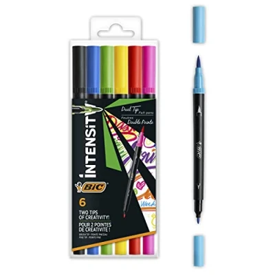 Afbeelding van Bic viltstift Intensity Dual tip, etui van 6 stuks