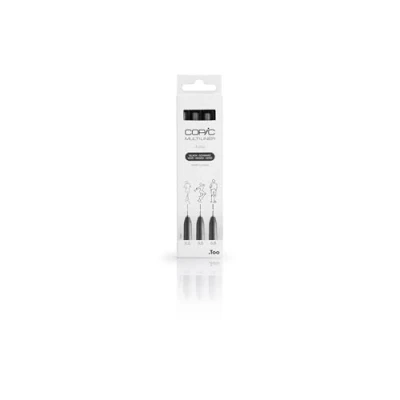 Afbeelding van COPIC Multiliner Set Zwart, 3 pennen in verschillende lijndikten, tekenpennen met water en alcoholbestendige pigmentinkt, voor schetsen, illustraties contouren