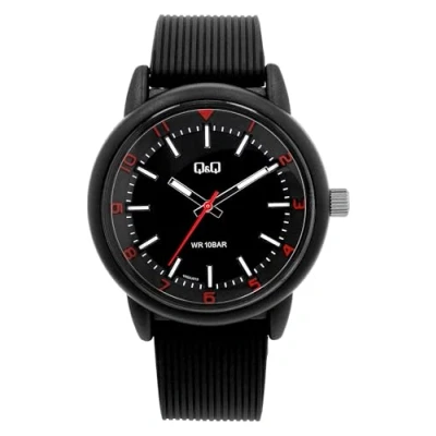 Afbeelding van Q&amp;Q VR52J013 horloge rubberband zwart 10bar waterdicht