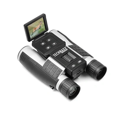 Afbeelding van Technaxx Verrekijker TX 142 met display voor volwassenen: veldsteker camera het observeren van vogels, dieren, sportevenementen, reizen, jacht/FullHD video en fotoopnamen / 4 voudige zoom