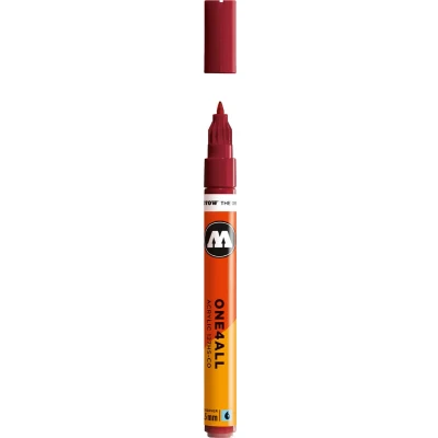 Afbeelding van Molotow ONE4ALL 127HS CO 1,5mm Marker Bordeaux Rood Geschikt voor vele oppervlaktes zoals canvas, hout, steen, keramiek, plastic, glas, papier, leer...