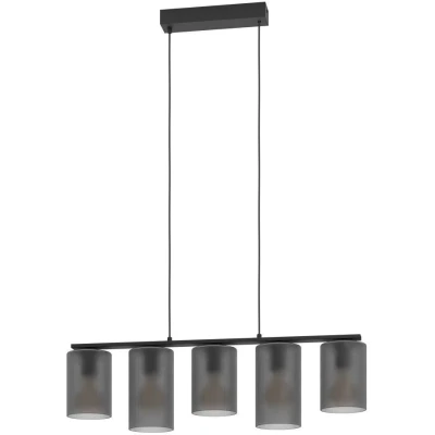 Afbeelding van EGLO Colomera Hanglamp E27 80 cm Zwart/Mat Grijs