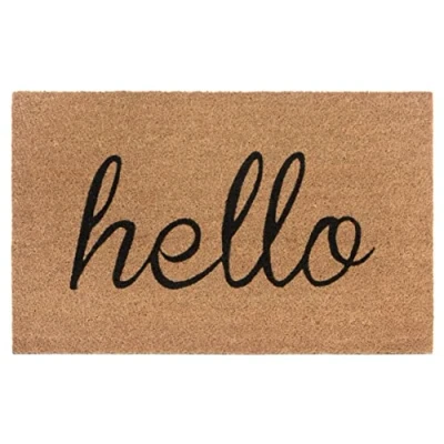 Afbeelding van Deurmat Hello Writing Kokos