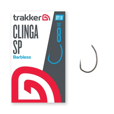Afbeelding van Trakker Clinga SP Hooks Barbless Haakmaat 8 (10 Stuks) Karperhaken