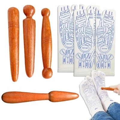 Afbeelding van KUBDPQOR Reflexologie Sokken en Voetmassage Hulpmiddel Set van Acupressuursokken, Voetmassagesokken Triggerpoint Massageapparaat Verlicht Vermoeide Lichaam voor Dames Heren