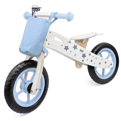 Afbeelding van Houten Loopfiets Balansfiets Loopspeelgoed va 2 jaar Blauw