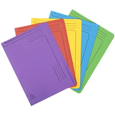 Afbeelding van Exacompta mappen (labelveld, afgeronde hoeken, gerecycled karton, 290 g foldyne forever, DIN A4) 40 stuks. Stuk gesorteerde kleuren