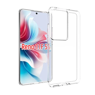 Afbeelding van Oppo Reno 11 F Hoesje Siliconen en TPU (zacht) Accezz Softcase/Backcover Transparant Telefoonhoesje