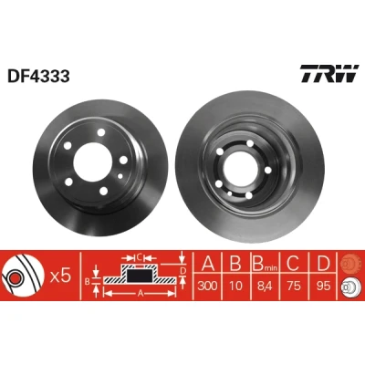 Afbeelding van Trw Remschijf DF4333