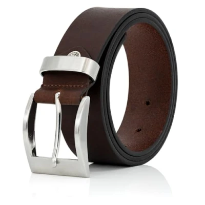 Afbeelding van LINDENMANN Leren riem heren/riem heren, XXL, bruin, 3934, donkerbruin, 95