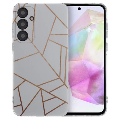 Afbeelding van Samsung Galaxy A35 Hoesje Siliconen en TPU (zacht) iMoshion Softcase/Backcover Wit Telefoonhoesje