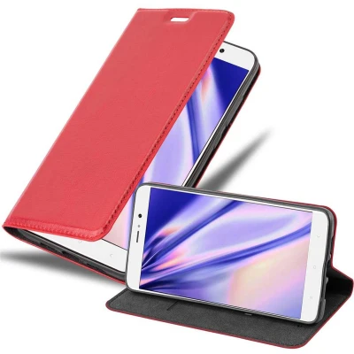 Afbeelding van Cadorabo Hoesje geschikt voor Xiaomi Mi 5s PLUS in APPEL ROOD Beschermhoes Case magnetische sluiting Cover