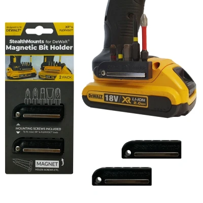 Afbeelding van StealthMounts BH DW BLK 2 Magnetische Bithouder Voor Machines DeWALT XR&amp;FlexVolt Zwart pack