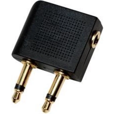 Afbeelding van LogiLink CA1089 2x 3.5mm 1x Zwart kabeladapter/verloopstukje