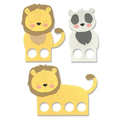 Afbeelding van Sizzix Thinlits Die Set 9PK Animal Finger Puppets 666012 Lisa Jones (10 22)