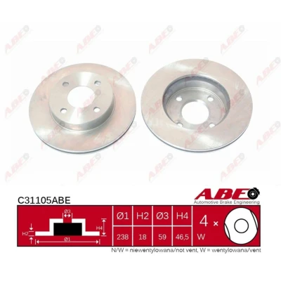 Afbeelding van ABE Remschijven C31105ABE