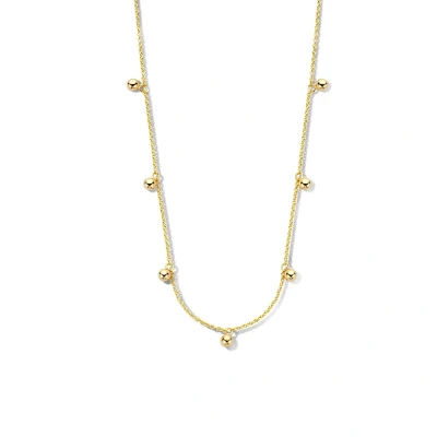 Afbeelding van zilver verguld (geel) collier bolletjes 40 + 4 cm 1 micron 2103090 horloge Goudkleur 44