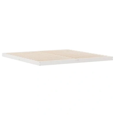 Afbeelding van vidaXL Bedframe Wit Hout King Duurzaam Rechthoekig Modern