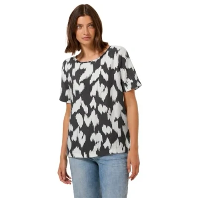 Afbeelding van Cecil Gemusterte Blouse, Dames, Maat: XL, Grau