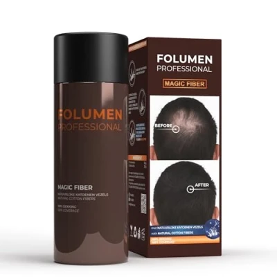Afbeelding van FOLUMEN Haarvezels (28 g) Haarverdikker / Haarpoeder voor Fijn en Dunner Wordend Haar Direct Dik Vol 8 Kleuren Mannen Vrouwen ZWART CADEAUTIP*