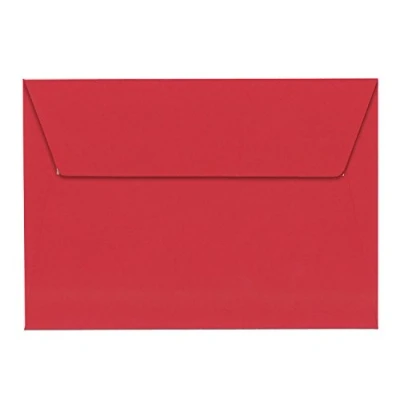 Afbeelding van Clairefontaine 5586C, verpakking met 20 zelfklevende enveloppen, formaat C6, 11,4 x 16,2 cm, 120 g, kleur: rode aalbessen, uitnodiging voor evenementen en correspondentie, Pollen serie, glad premium