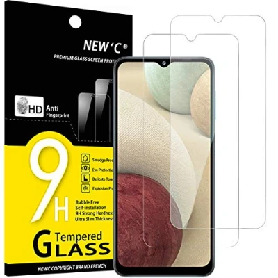 Afbeelding van NEW&#039;C 2 Stuks, Screen Protector voor Samsung Galaxy A12, A02s, Gehard Glass Schermbeschermer Film 0.33 mm ultra transparant, resistent