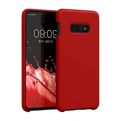 Afbeelding van kwmobile telefoonhoesje geschikt voor Samsung Galaxy S10e Hoesje met siliconen coating Smartphone case in klassiek rood