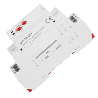 Afbeelding van Vertragingstijd, GRT8 A1 AC/DC 12V 240V mini inschakelvertragingsrelais DIN railtype