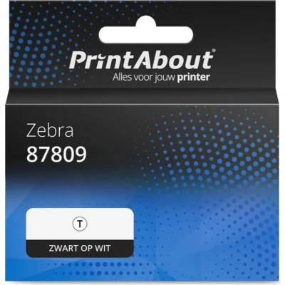 Afbeelding van Huismerk Zebra 87809 Etiket Zwart op wit (102 mm x 152 mm) 4 rollen
