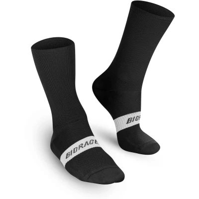 Afbeelding van Bioracer Fietssokken Unisex Wielrensokken voor Optimaal Comfort Model &#039;2025 Classic&#039; Zwart Maat 45 47