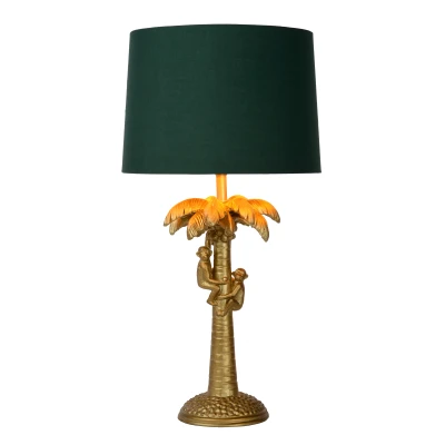 Afbeelding van Lucide Tafellamp Coconut mat goud