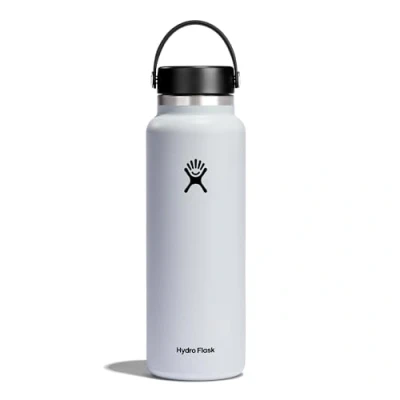 Afbeelding van Hydro Flask Wide Mouth waterfles 1180 ml (40 oz) Vacuümgeïsoleerde roestvrijstalen met lekvrij Flex Cap en poedercoating BPA vrij White