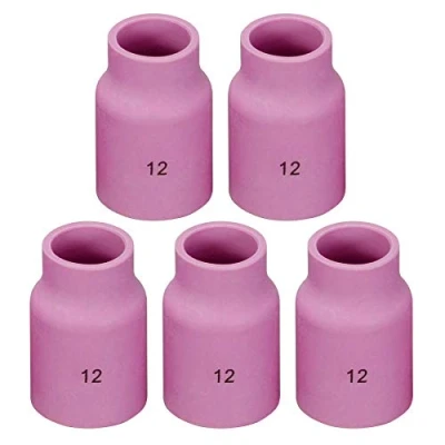 Afbeelding van RIVERWELD TIG gaslens aluminiumoxide mondstuk keramische cups jumbo groot 53N87 (12# D19 x 48 mm) geschikt voor SR DB WP 9 17 18 20 25 26 lastoorts 5pk