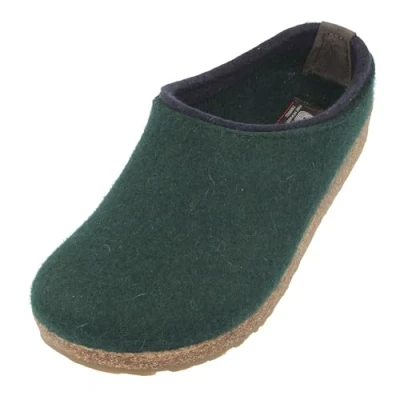 Afbeelding van Haflinger Pantoffels dames en heren Grizzly Kris 711056, grootte:42, kleur:Groen