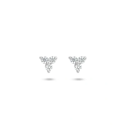 Afbeelding van zilver gerhodineerd oorknoppen zirkonia 1335193 horloge Zilverkleur