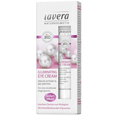 Afbeelding van lavera Illuminating Eye Cream Parel, biologische plantaardige werkzame stoffen, natuurlijk en innovatief, gezichtsverzorging per stuk verpakt (1 x 15 ml)