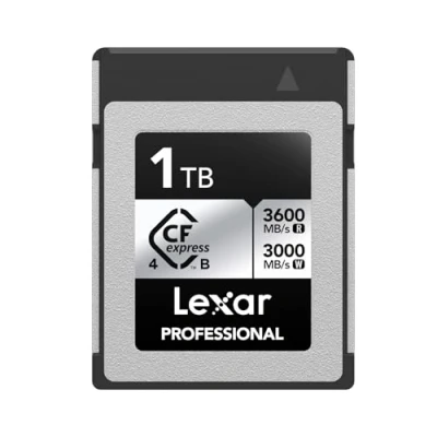 Afbeelding van Lexar CFexpress 4.0 Type B Silver Series 1TB, Tybe kaart tot 3600 MB/s lezen, 2600 schrijven, CF voor 8K Raw video, geheugenkaart compatibel met DSLR, achterwaarts XQD camera