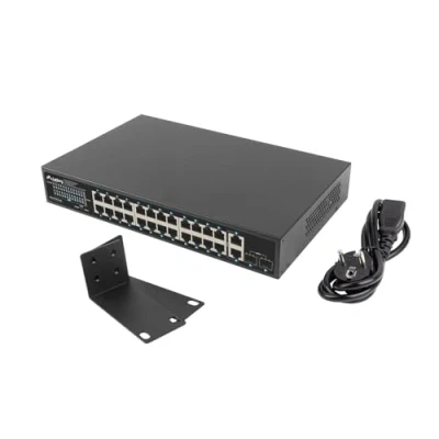 Afbeelding van Lanberg RSGE 24P 2GE 2S 360 netwerkswitch Onbeheerd