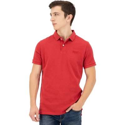 Afbeelding van Superdry Classic Poloshirt, Heren, Maat: Small, Hike red marl