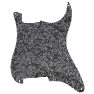 Afbeelding van Musiclily 4 Schroefgaten Gitaar Stratocaster Slagplaat Blanks Materiaal voor Strat Stijl Custom,4 laags Black Pearl