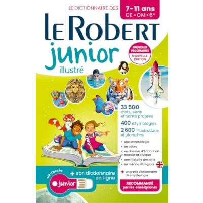 Afbeelding van dictionnaire Le Robert junior illustré et son en ligne 7/11 ans CE CM 6e Nouvelle édition