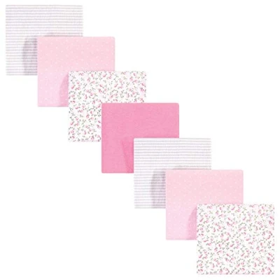 Afbeelding van Hudson Baby Unisex Katoen Flanel Ontvangen Dekens Bundel, Roze Pioen, One Size