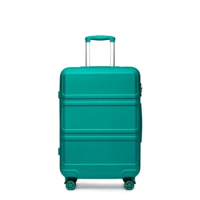 Afbeelding van Kono Koffer Hard Shell Lichtgewicht ABS Reiskoffer Handbagage Trolley met 4 Spinner Wielen &amp; TSA Lock, Turkoois, 24 Inch, Modieus