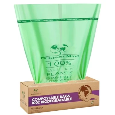 Afbeelding van Mr. Green Mind 100% biologische afvalzakken 10 liter 140 stuks Incl. dispenser
