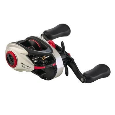 Afbeelding van Abu Garcia Low Profile Baitcast Reel, Revo STX Reels, Roofdiervissen, Zoetwatervisser, Baars, Snoek, Snoekbaars, Zwart/Zilver, Robuust &amp; Lichtgewicht, 11+1 Lagertelling, Laag Profiel