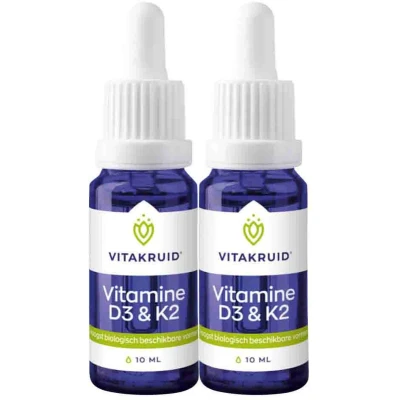 Afbeelding van Gratis Verzending: 2x Vitakruid Vitamine D3&amp;K2 10 ml