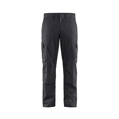 Afbeelding van Blaklader Industrie werkbroek stretch met kniezakken 1448 1832 Medium Grijs/Zwart