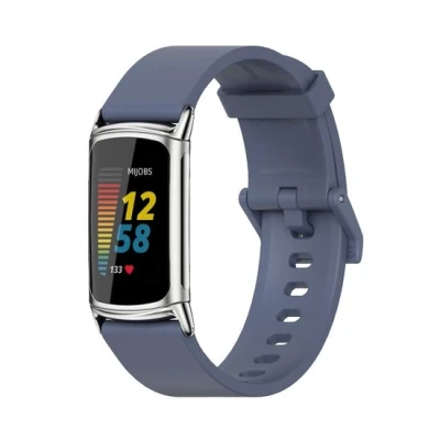 Afbeelding van FitBit Charge 5 &amp; 6 Extra soft siliconen bandje Blauw